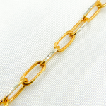 Load image into Gallery viewer, Gold Plated 925 Sterling Silver Diamond Cut Oval Link Chain. X5GP
