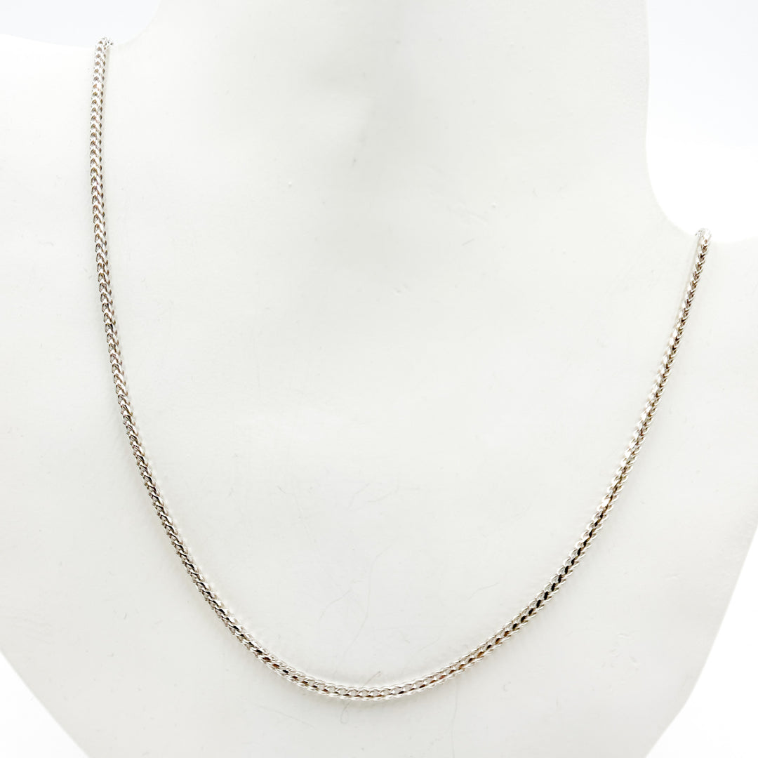 050FRDTL426WG. 14K White Solid Gold Franco Link Chain