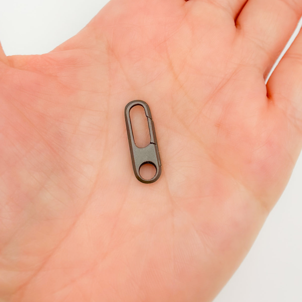 20MM Matt Black Rhodium Sterling Silver Oval Clasp