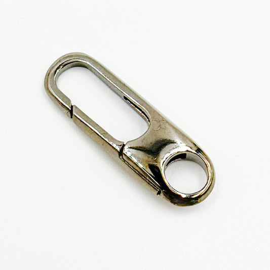 1355BRS. 20MM Black Rhodium Shiny Sterling Silver Oval Clasp
