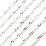 Load image into Gallery viewer, Sterling Silver Singapore Link Chain
