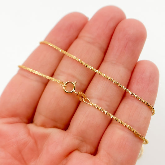 14K Solid Gold Margarita Chain