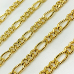 Load image into Gallery viewer, Y62GP. Gold Plated 925 Sterling Silver Figaro Chain