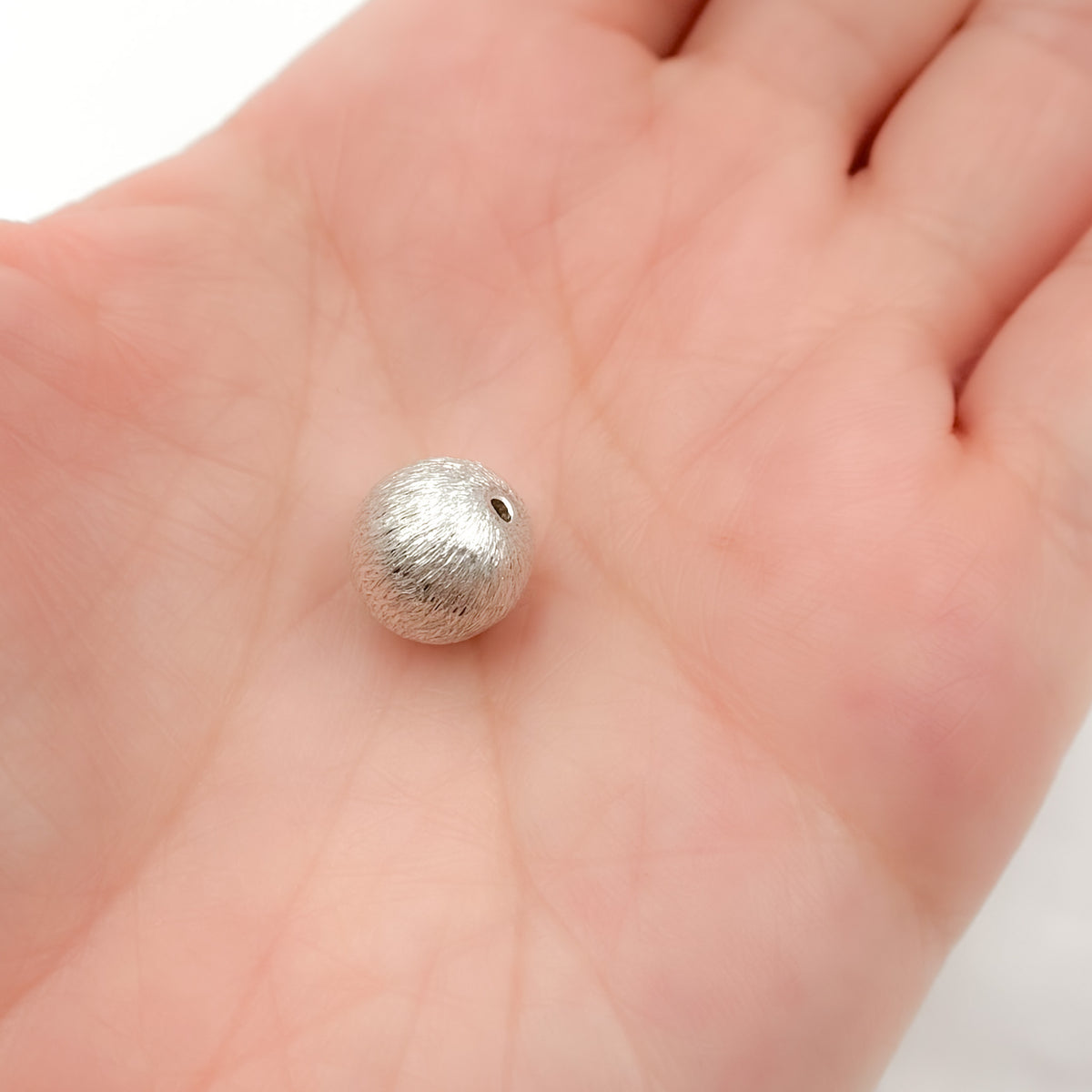 6MM Sterling Silver Seamless Brush Beads