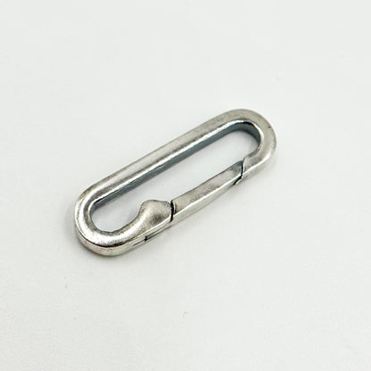 20MM Oxidized Sterling Silver Oval Clasp
