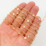 Load image into Gallery viewer, V302GF. 14k Gold Filled Cable and Diamond Cut Marina Link Chain