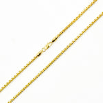 Load image into Gallery viewer, 135HVI0934000. 14k Solid Yellow Gold Venezian Box Link Chain
