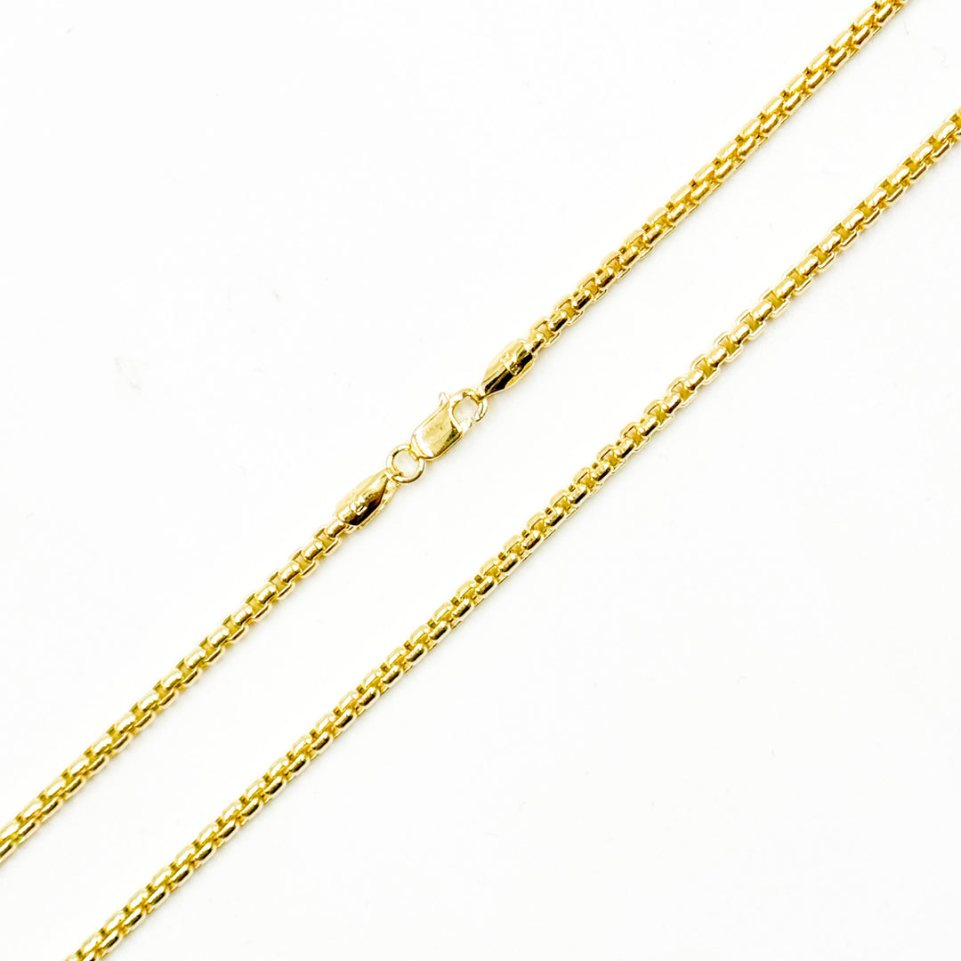 135HVI0934000. 14k Solid Yellow Gold Venezian Box Link Chain