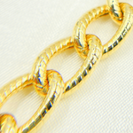 Load image into Gallery viewer, Gold Plated 925 Sterling Silver Textured Curb Link Chain. V53GP
