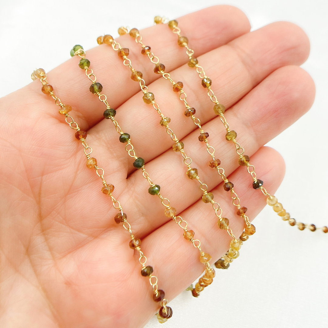 Tourmaline Wire Wrap Chain