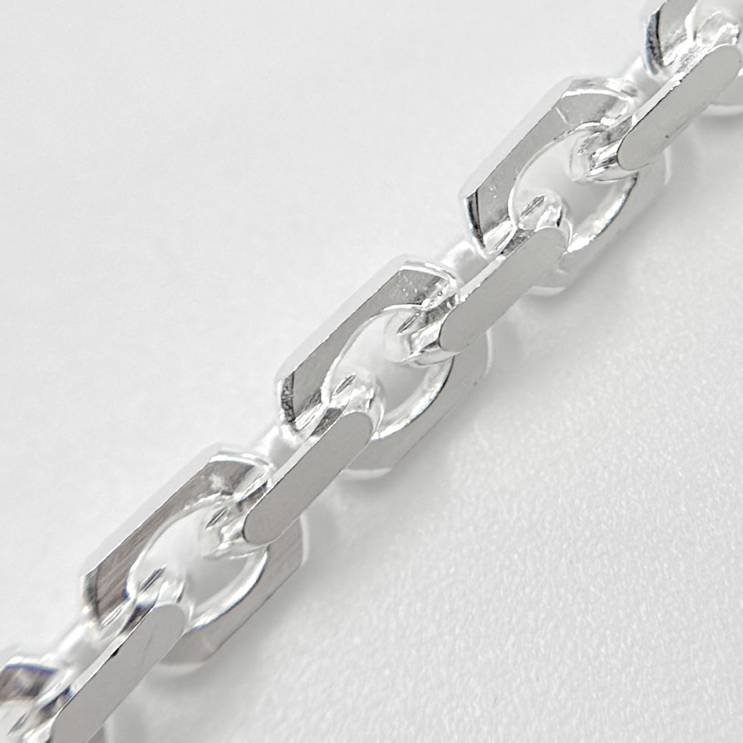 Z39SS. Sterling Silver Diamond Cut Box Link Chain