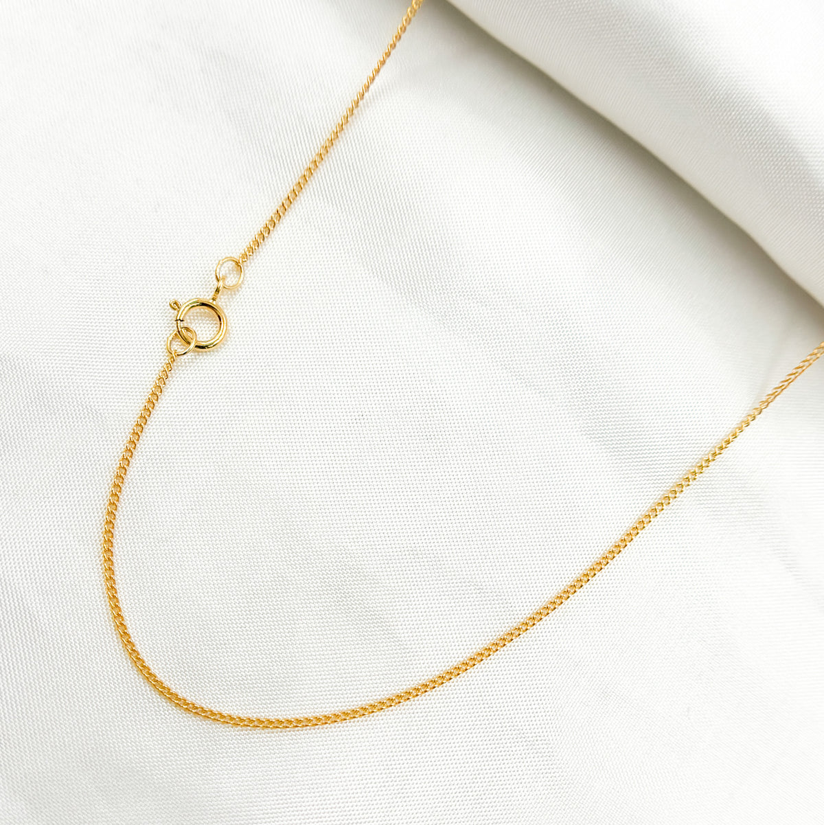 14k Gold Filled Curb Finished Necklace