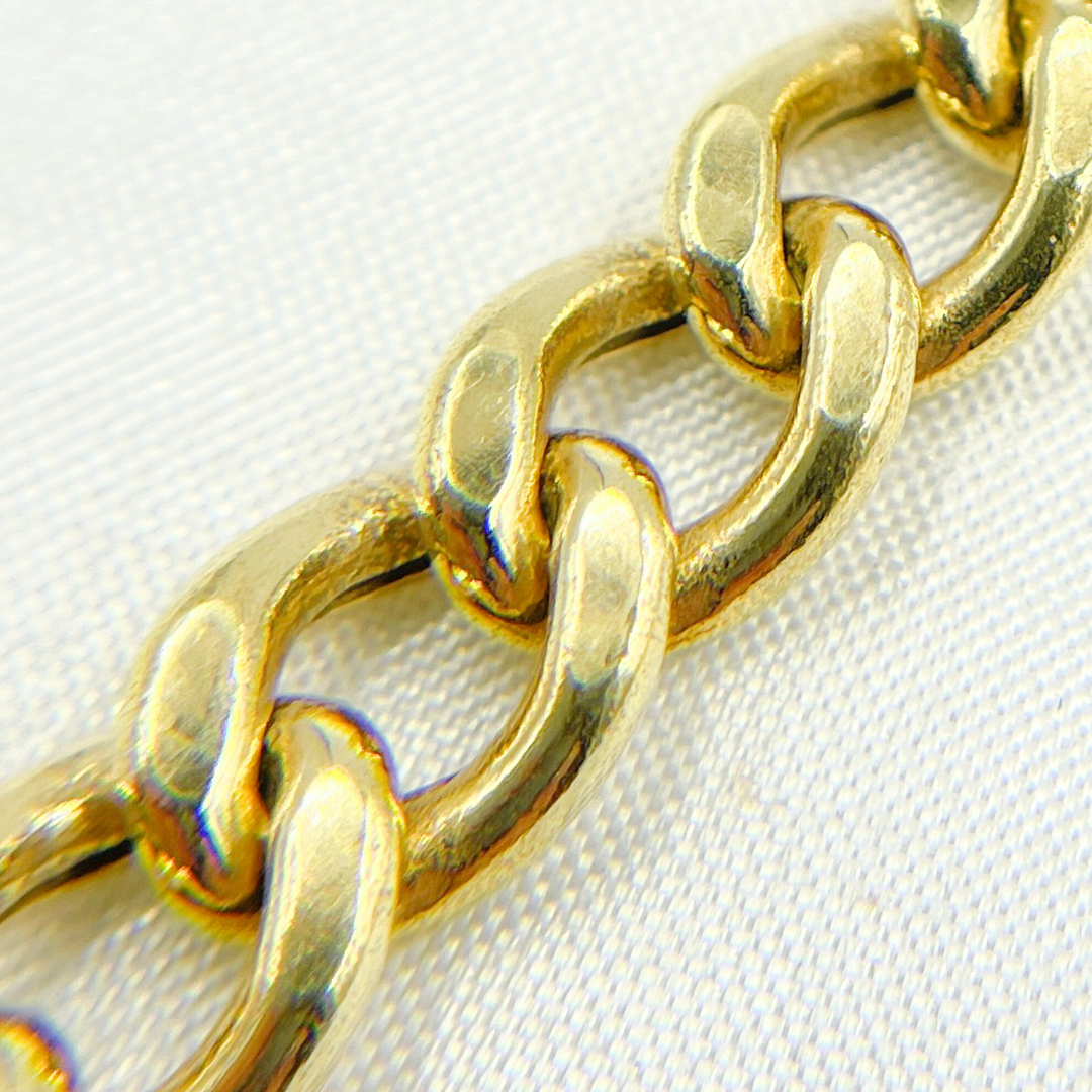 Gold Plated 925 Sterling Silver Curb Chain. V46GP