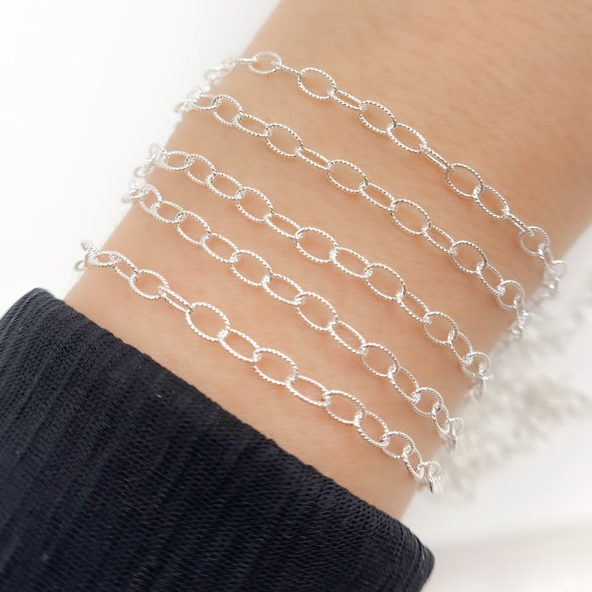 Sterling Silver Twisted Cable Chain