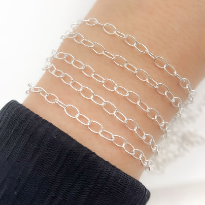 Sterling Silver Twisted Cable Chain