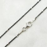 Load image into Gallery viewer, Z36SB2F. Black Rhodium Sterling Silver Chain with Silver Cubes
