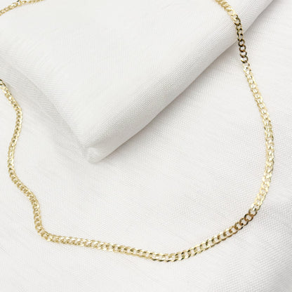 14K Solid Gold Cuban Curb Chain