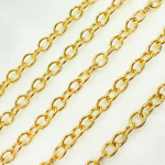 Load image into Gallery viewer, Y63GP. Gold Plated 925 Sterling Silver Smooth Oval Link Chain