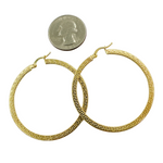 Load image into Gallery viewer, GER123. 14K Solid Gold Hollow Hoop with Engraving