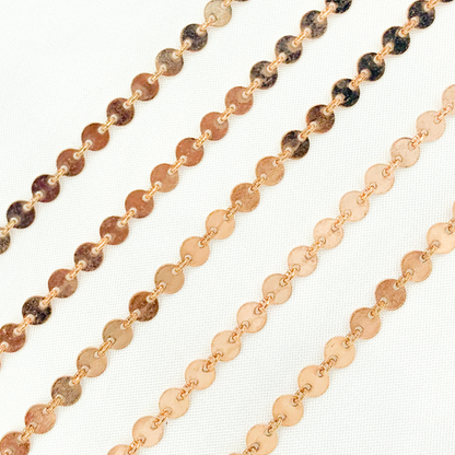 Rose Gold Filled Disc Chain