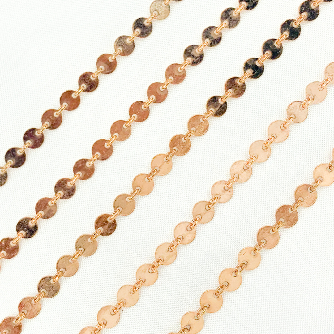 957RGF. Rose Gold Filled Disc Chain