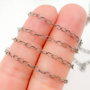 Oxidized Hammered Cable Chain