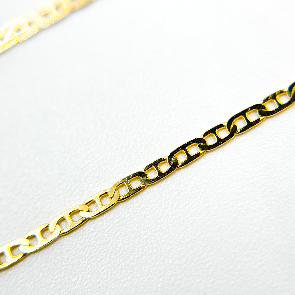 Buy Now 14k Solid Gold Flat Marina Link Chain