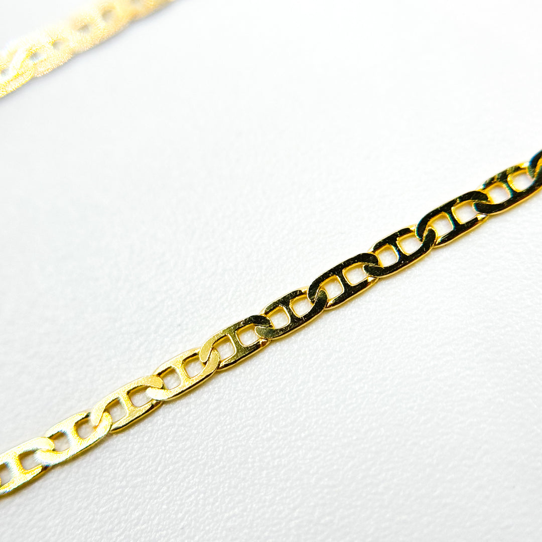 Buy Now 14k Solid Gold Flat Marina Link Chain