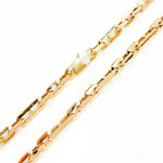 Load image into Gallery viewer, 2301380C1. 14K Solid Hollow Gold Diamond Cut Cut Marina and Cable Link Chain
