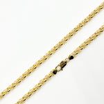 Load image into Gallery viewer, 000HVR0534000. 14K Solid Yellow Gold Round Rolo Hollow Chain Necklace