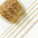 Load image into Gallery viewer, V8GP. Gold Plated 925 Sterling Silver Diamond Cut Paperclip Chain