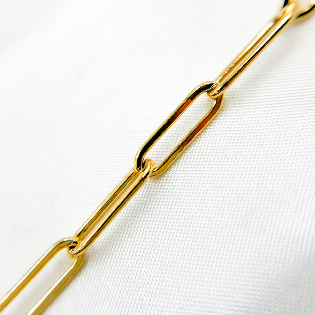 14k Gold Filled Flat Paperclip Finished Necklace. 4002GF Necklace