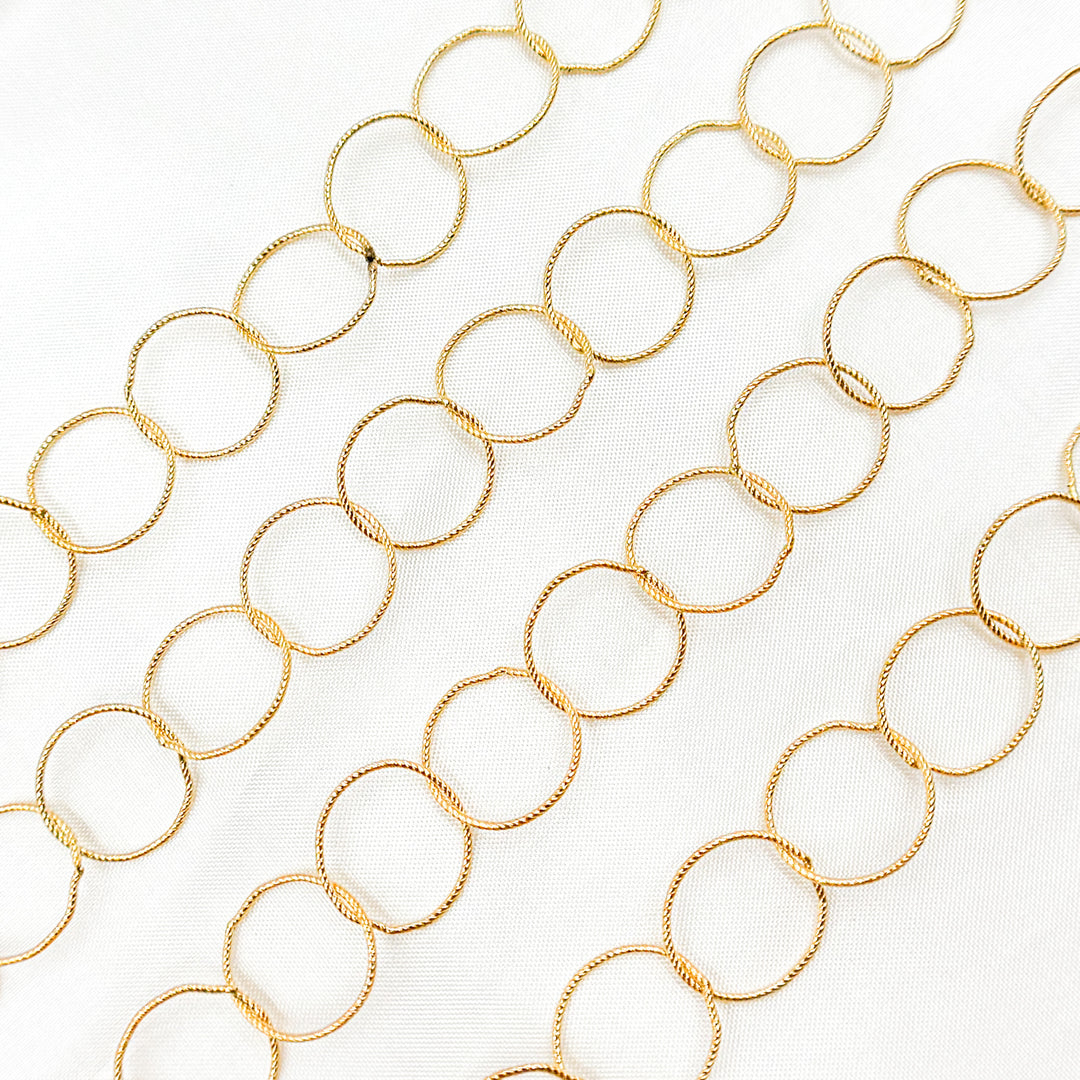 748TWGF. 14K Gold Filled Twisted Round Link Chain