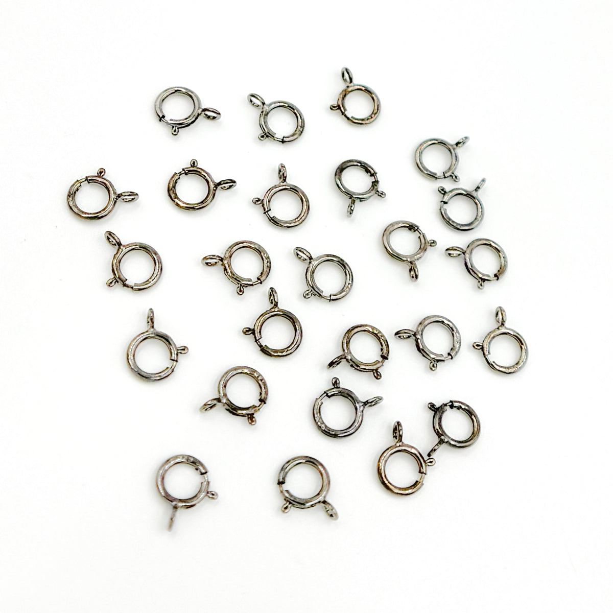 5MM Black Rhodium Sterling Silver Spring Ring Clasp