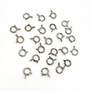 5MM Black Rhodium Sterling Silver Spring Ring Clasp