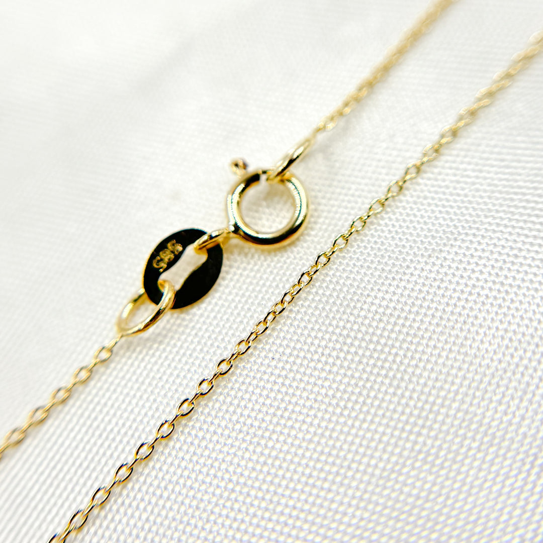 020R01LG. 14K Solid Gold Cable Chain