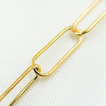 Load image into Gallery viewer, Z65GP. Gold Plated 925 Sterling Silver Smooth Paperclip Link Chain