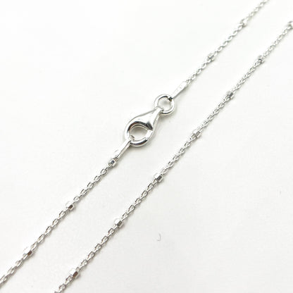 Sterling Silver Cube Satellite Finished Necklace