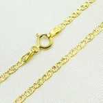 Load image into Gallery viewer, 040FVAV1BPS2D4L669. 14k Solid Yellow Gold Diamond Cut Marina Link Necklace
