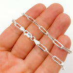 Load image into Gallery viewer, Sterling Silver Diamond Cut Paperclip Necklace
