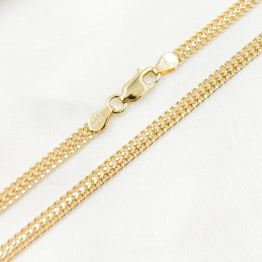 050HARWA1L136. 14K Solid Gold Flat Curb Chain