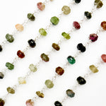 Load image into Gallery viewer, MTO21. Multi Tourmaline Sterling Silver Wire Chain
