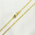 Load image into Gallery viewer, 050FVACLL3. 14k Solid Gold Flat Paperclip Link Finished Necklace
