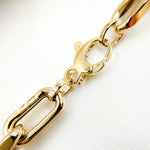 Load image into Gallery viewer, 568/A075/G. 14K Yellow Gold Hollow Smooth and Flat Paperclip Chain