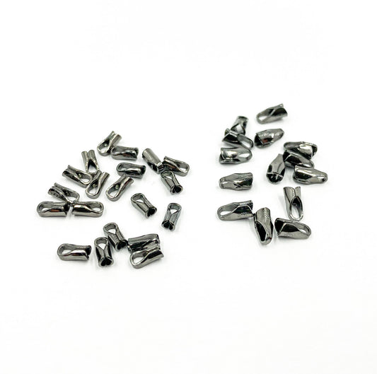 5MM Black Rhodium Sterling Silver End Cap