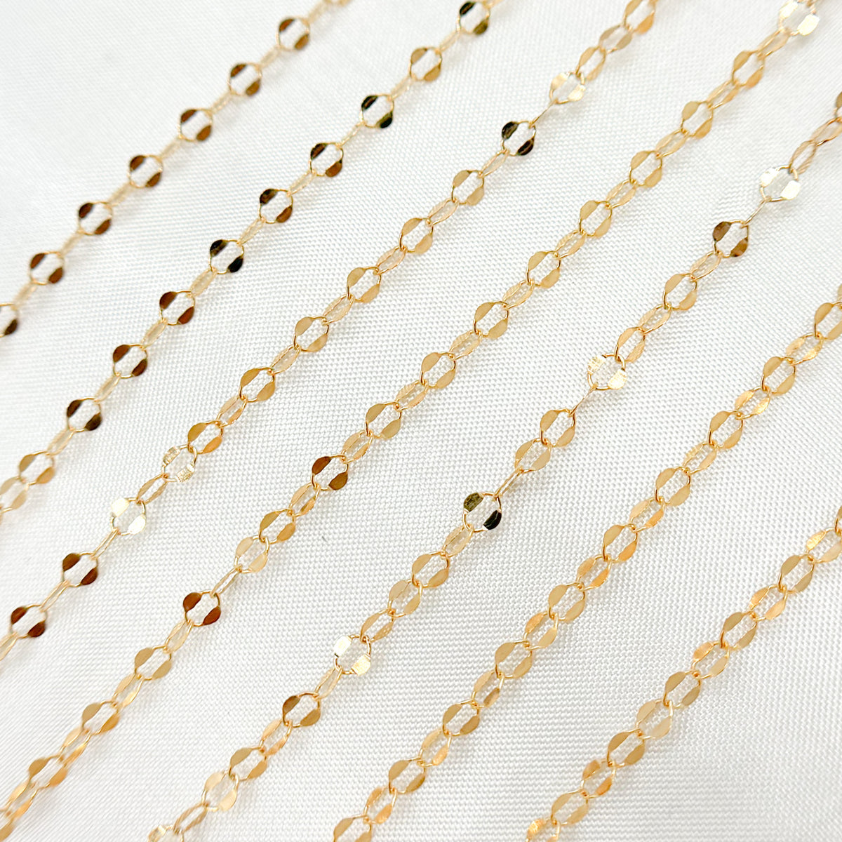 14K Gold Filled Flat Oval Link Chain