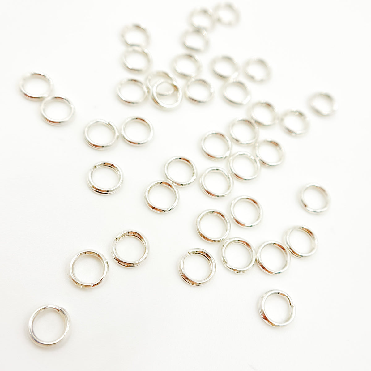 White Silver Split Ring