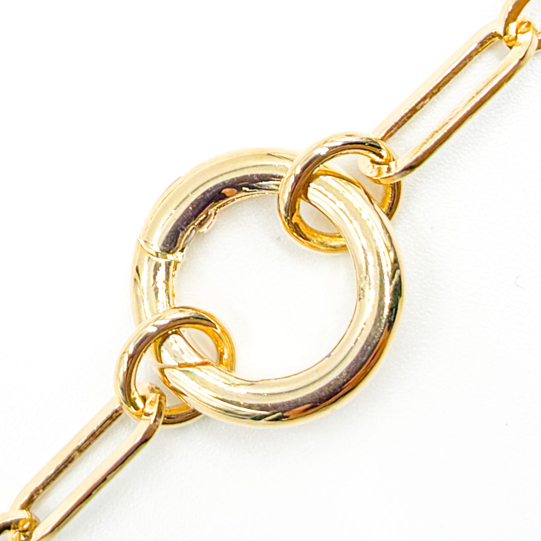 070KR0124169. 14K Yellow Gold Flat Paperclip Necklace