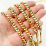 Load image into Gallery viewer, 7005GP. Gold Plated 925 Sterling Silver Smooth Curb Link Chain