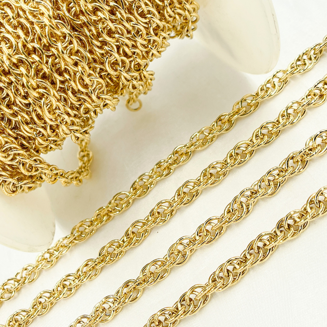 Gold Plated 925 Sterling Silver Rope Chain. Y104GP